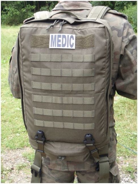 Plecak medyczny - widok z tyłu