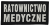 Ratownictwo Medyczne - nitka koloru "brudna biel" + czarne tło i czarna ramka