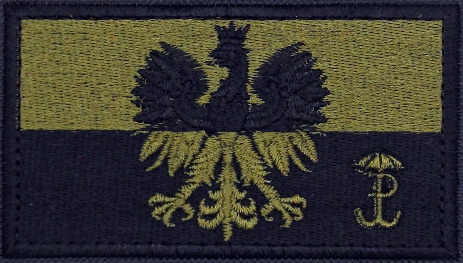 Emblemat Godło FLAGA Polski + Parasol PW - wersja większa 108x60 mm